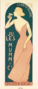 Jules Mumm and Co.:n samppanjajulistesuunnittelu, Reims, 1895